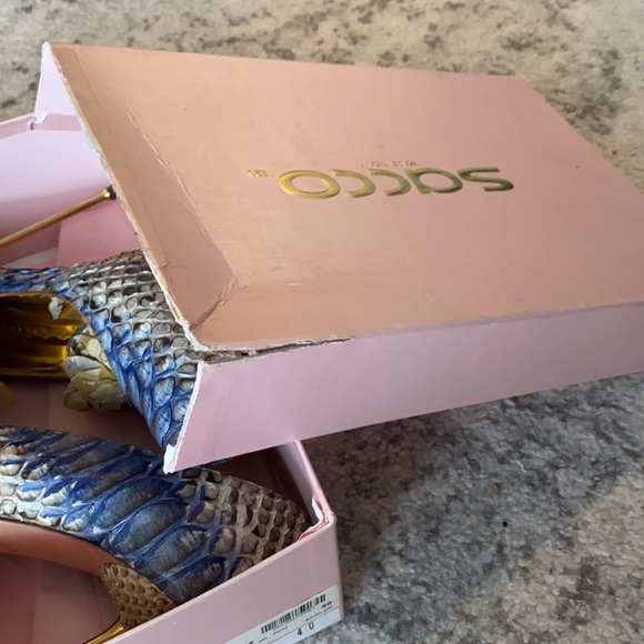 Rare SACCO Francesco Sacco Snakeskin Snake Python Metal Heel Pumps, 40/ 8.5US - Picture 11 of 11